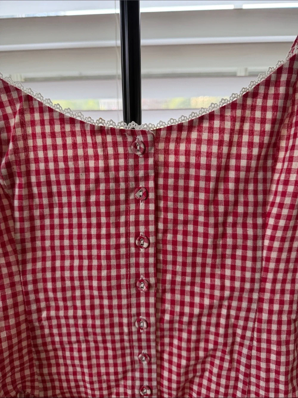 Princess Polly Red Gingham Babydoll Mini Dress Size US 10 - Picture 2 of 7